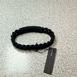 Marc by Marc Jacobs Black Braided Bracelet with Etched Top NWT